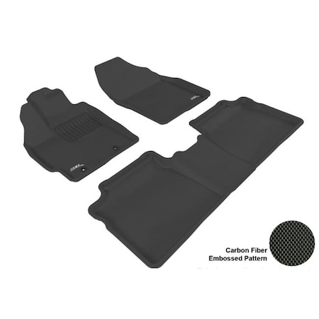 3D Maxpider 3D MAXpider L1TY09201509 TOYOTA PRIUS 2012-2014 KAGU BLACK R1 R2 Floor Mat L1TY09201509